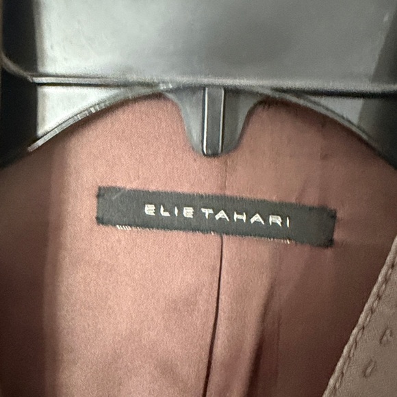 Elie Tahari Dark Brown Women's Blazer military fitted medium - Picture 2 of 4